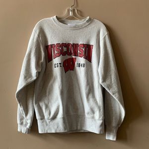champion wisconsin crew neck